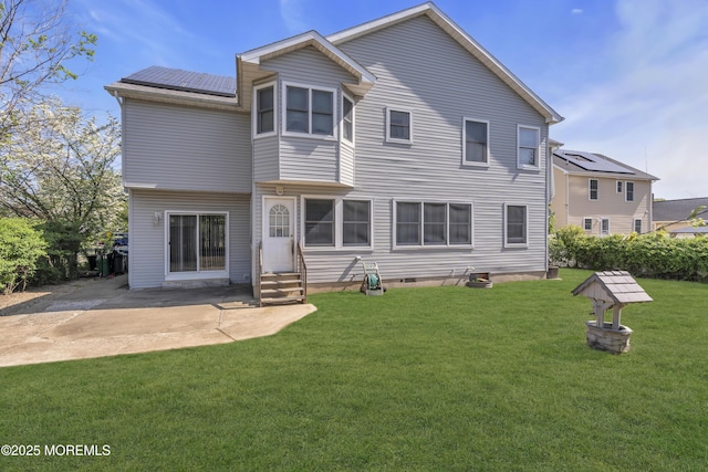 14 Dolan Ave, Aberdeen, NJ 07747 - back of property featuring entry steps, a yard, and a patio area