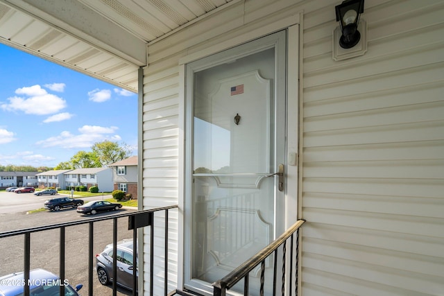 balcony featuring a residential view