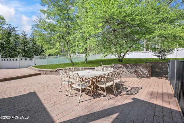 2338 Ramshorn Dr, Allenwood, NJ 08720 - view of patio featuring outdoor dining space and a fenced backyard
