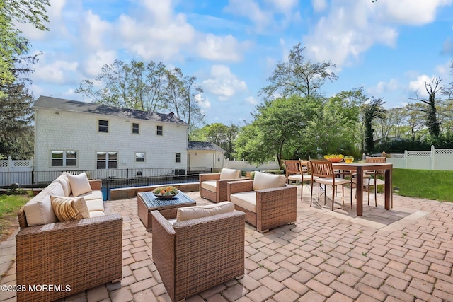 2338 Ramshorn Dr, Allenwood, NJ 08720 - view of patio / terrace featuring outdoor dining space, an outdoor hangout area, and a fenced backyard