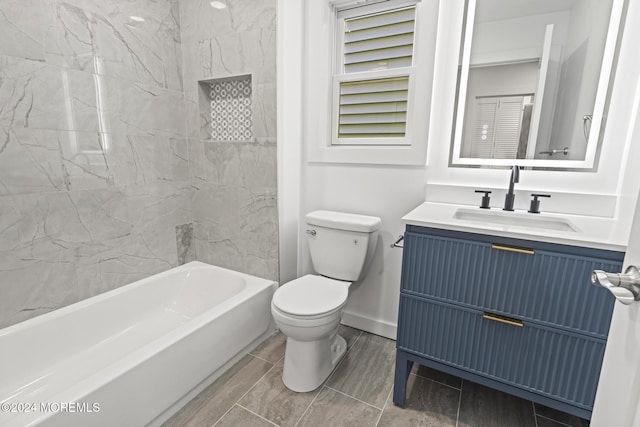 1501 Central, Seaside Heights, NJ 08751 - bathroom featuring toilet, vanity, shower / washtub combination, and baseboards
