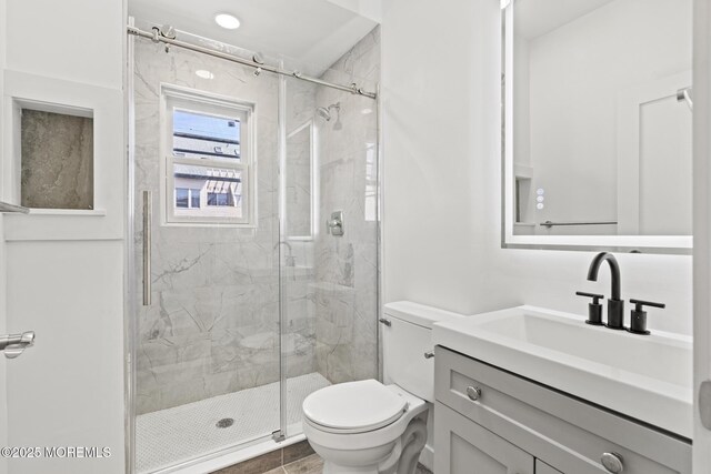 1501 Central, Seaside Heights, NJ 08751 - full bathroom with toilet, a shower stall, and vanity