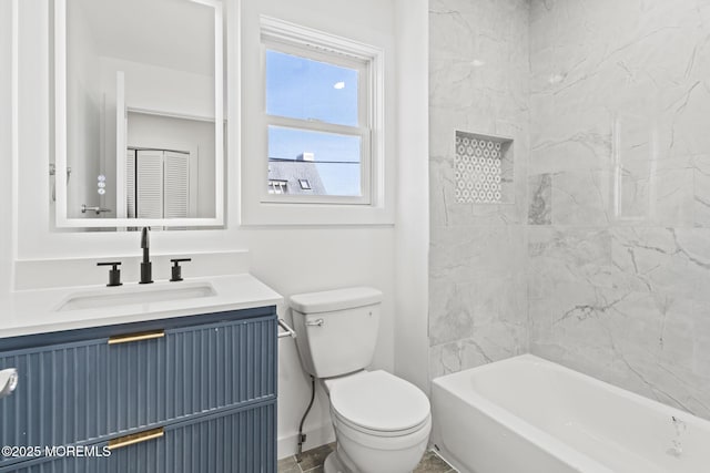 1501 Central, Seaside Heights, NJ 08751 - bathroom featuring toilet, vanity, and  shower combination