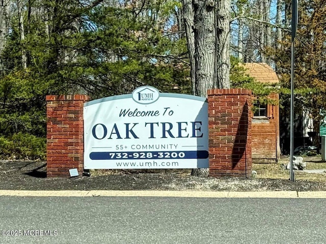 view of community sign