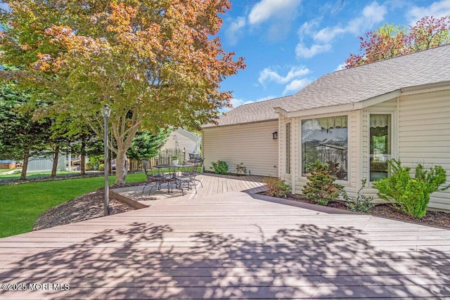 5 Beth Dr, Middletown, NJ 07748 - surrounding community featuring outdoor dining area and a wooden deck