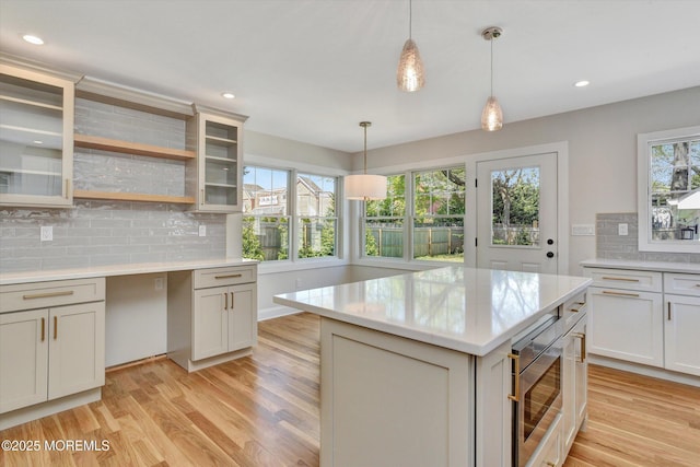 26 Rumson Pl, Little Silver, NJ 07739 - kitchen featuring light countertops, stainless steel microwave, and a wealth of natural light
