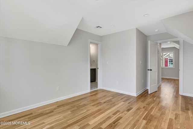 26 Rumson Pl, Little Silver, NJ 07739 - bonus room featuring recessed lighting, baseboards, lofted ceiling, light wood-type flooring, and visible vents