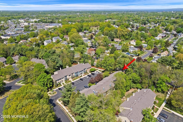 bird's eye view with a residential view