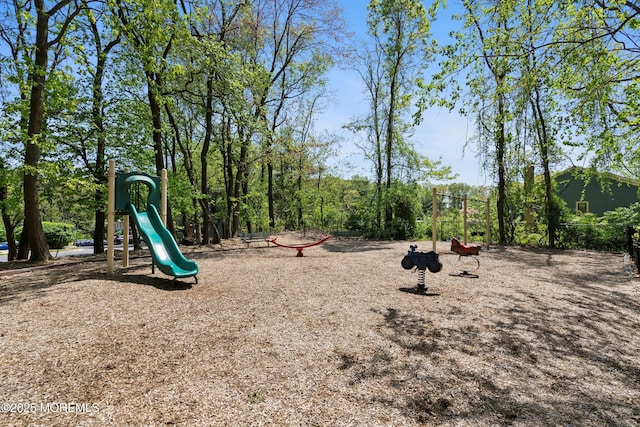 view of community jungle gym
