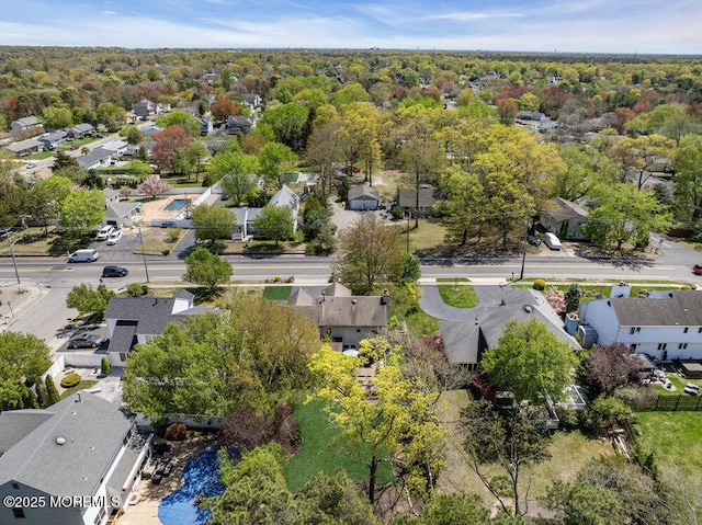 drone / aerial view with a residential view