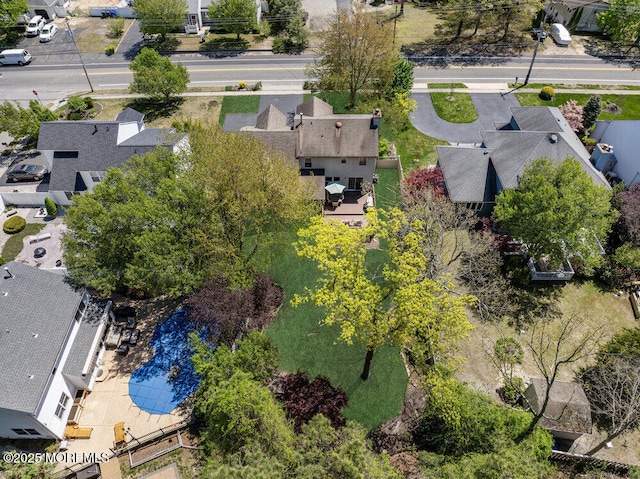 aerial view featuring a residential view