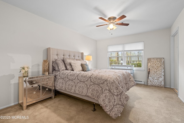 119B Buckingham Dr, Lakewood, NJ 08701 - bedroom with baseboards, a baseboard radiator, and carpet flooring