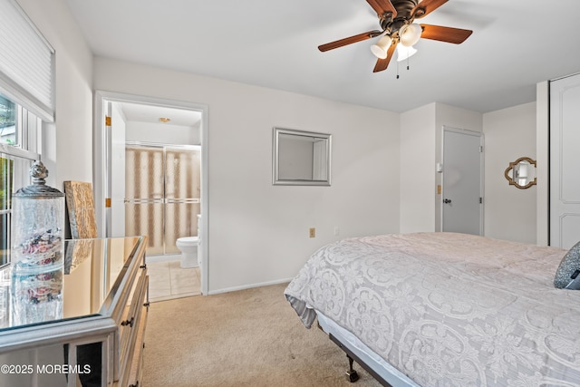 119B Buckingham Dr, Lakewood, NJ 08701 - bedroom featuring light colored carpet, baseboards, and ensuite bath