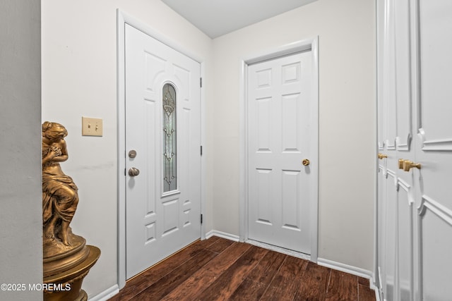 119B Buckingham Dr, Lakewood, NJ 08701 - foyer featuring dark wood-style flooring and baseboards