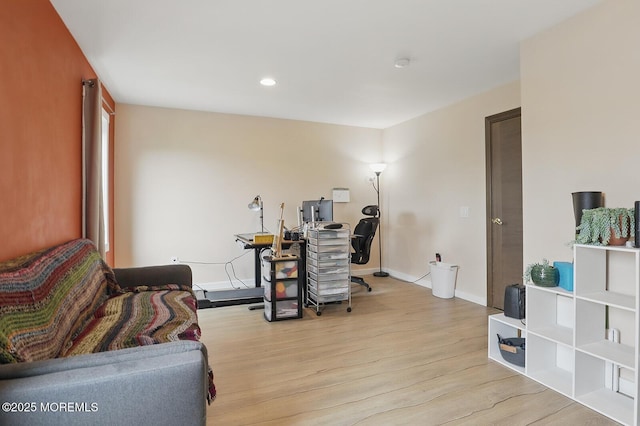 103 Carr Ave, Keansburg, NJ 07734 - office with wood finished floors, baseboards, and recessed lighting
