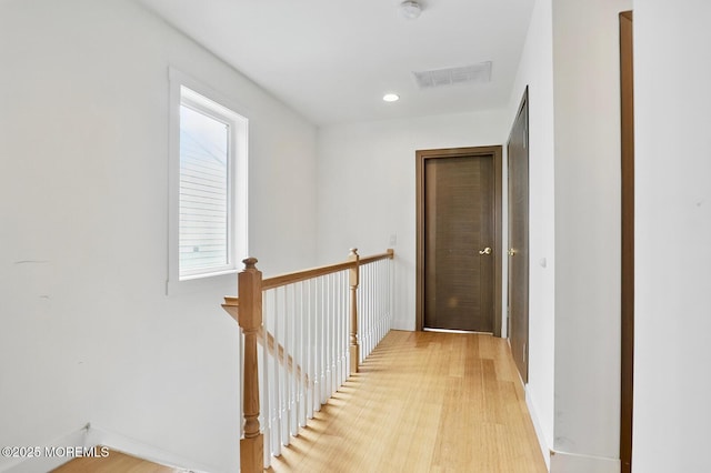 103 Carr Ave, Keansburg, NJ 07734 - corridor with an upstairs landing, light wood-style flooring, and recessed lighting
