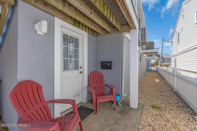 view of patio with fence