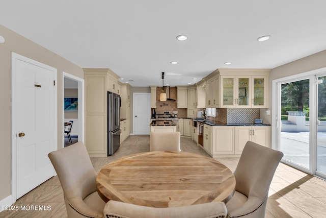 63 Carriage Hill Dr, Colts Neck, NJ 07722 - dining room featuring recessed lighting