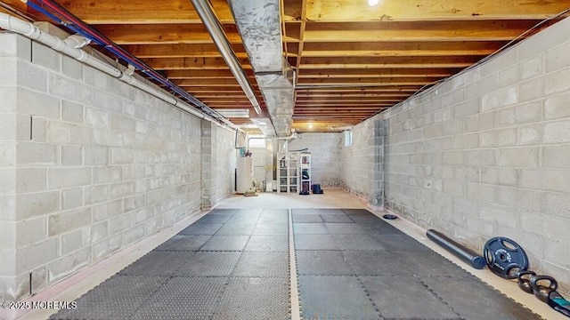 interior space featuring water heater
