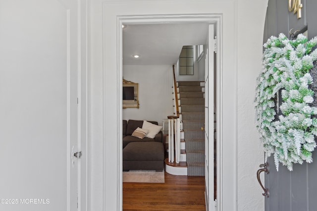 interior space with wood finished floors