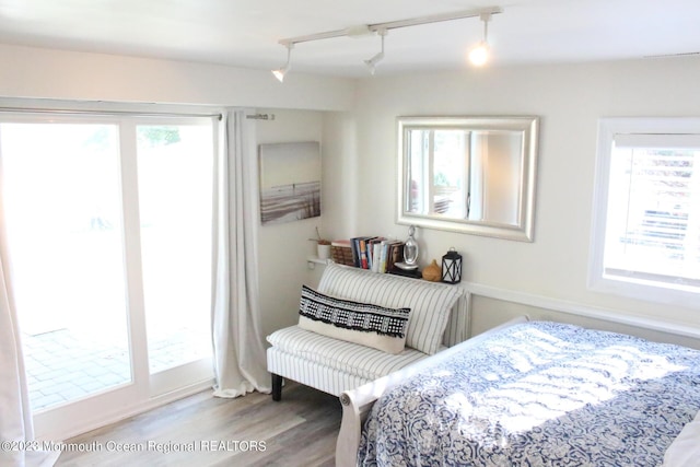 23 Layton Ave, Pine Beach, NJ 08741 - bedroom with rail lighting, multiple windows, and wood finished floors