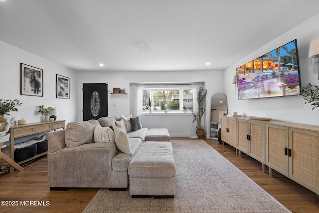 113 Darien Rd, Howell, NJ 07731 - living room featuring wood finished floors and recessed lighting
