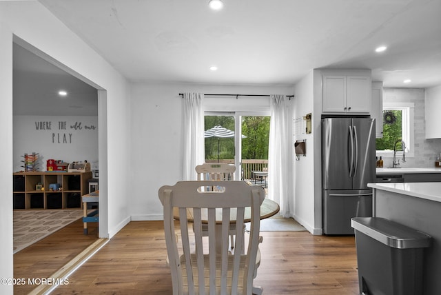 113 Darien Rd, Howell, NJ 07731 - dining space with healthy amount of natural light, recessed lighting, light wood finished floors, and baseboards