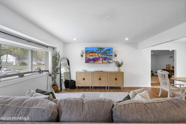 113 Darien Rd, Howell, NJ 07731 - living area with wood finished floors, recessed lighting, and baseboards