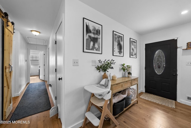 113 Darien Rd, Howell, NJ 07731 - entryway with hardwood / wood-style flooring, baseboards, and recessed lighting