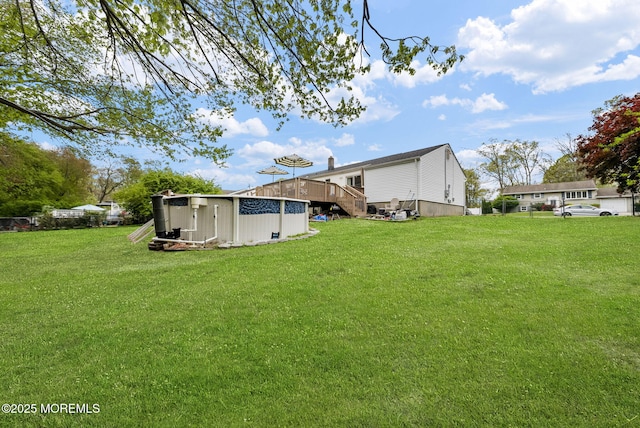 113 Darien Rd, Howell, NJ 07731 - view of grassy yard with a deck