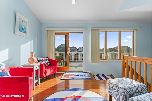interior space with wood finished floors