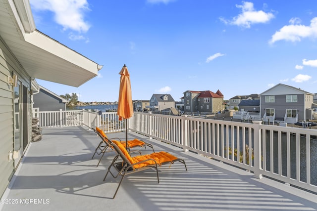 view of patio with a residential view