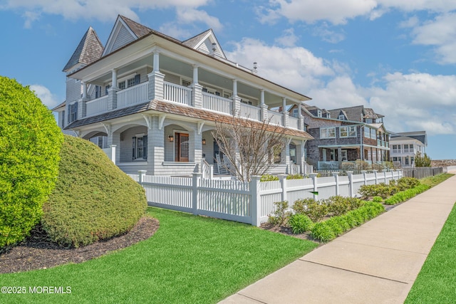 26 Bridge, Bay Head, NJ 08742 - view of side of home featuring a balcony and a porch
