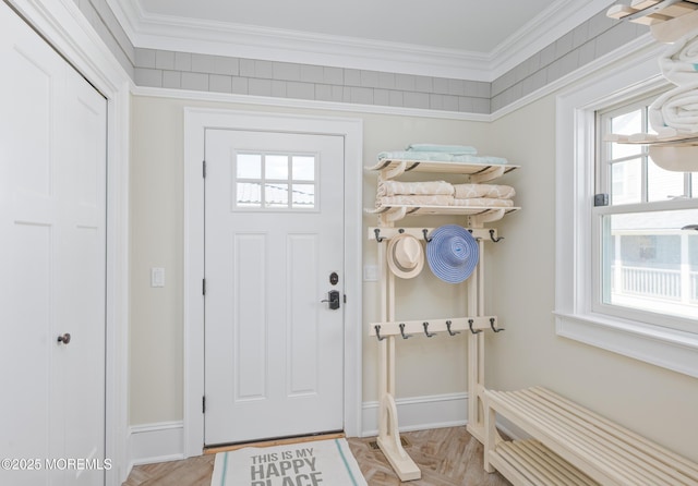 26 Bridge, Bay Head, NJ 08742 - entryway with crown molding and baseboards