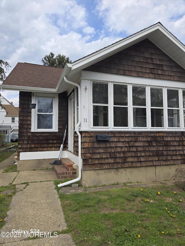 view of single story home