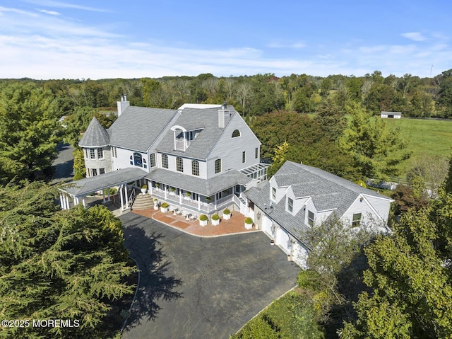 18 Schoolhouse Rd, Cream Ridge, NJ 08514 - birds eye view of property featuring a wooded view