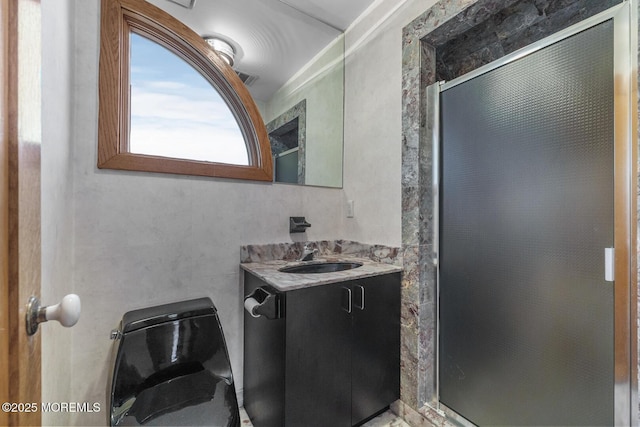 18 Schoolhouse Rd, Cream Ridge, NJ 08514 - full bathroom featuring vanity and a shower stall
