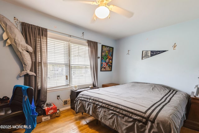 303 Savannah Rd, Toms River, NJ 08757 - bedroom featuring a ceiling fan and wood finished floors