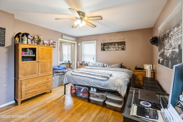 303 Savannah Rd, Toms River, NJ 08757 - bedroom featuring ceiling fan and light wood-style flooring
