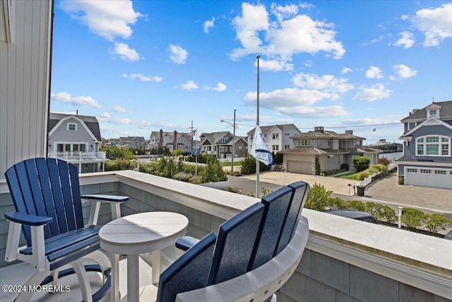 balcony with a residential view