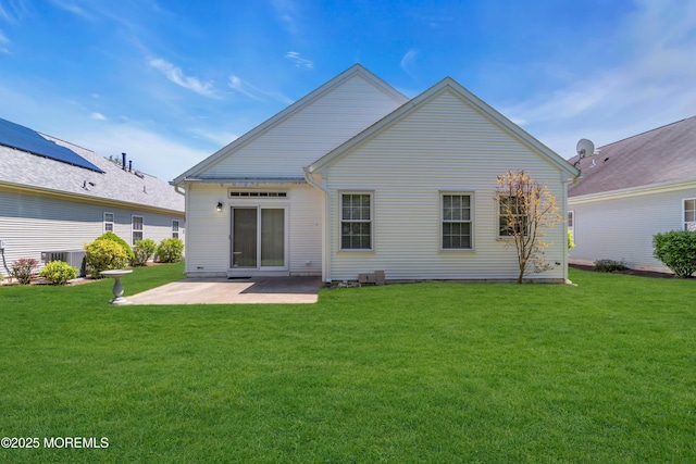 21 Edgeworth Cir, Manchester, NJ 08759 - back of property featuring a yard, a patio, and cooling unit