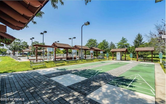 21 Edgeworth Cir, Manchester, NJ 08759 - view of property's community featuring a gazebo, a lawn, and shuffleboard