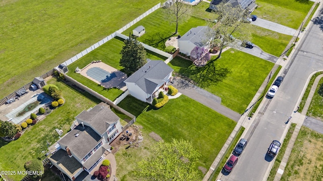 aerial view featuring a residential view