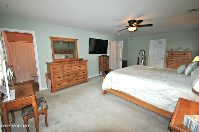 711 Edmunds Ave, Union Beach, NJ 07735 - bedroom with carpet floors, a ceiling fan, baseboards, and visible vents