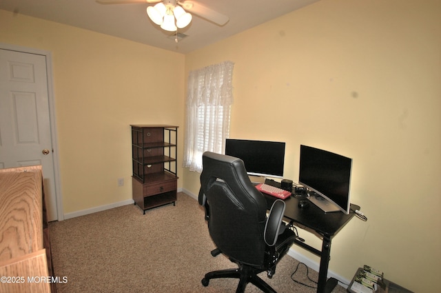 711 Edmunds Ave, Union Beach, NJ 07735 - carpeted office with a ceiling fan and baseboards