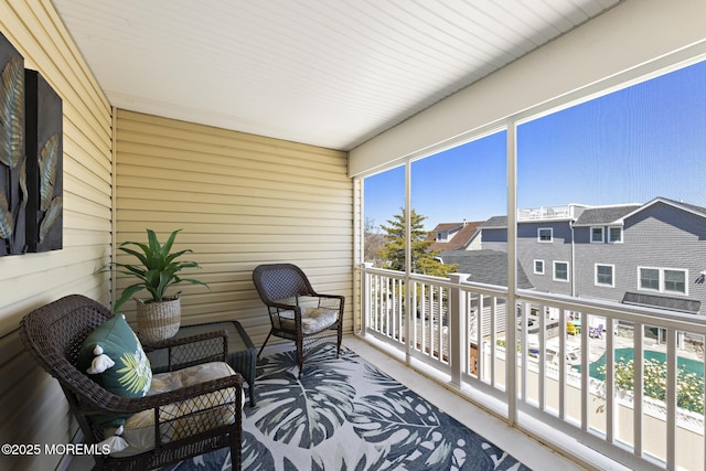 305 W 18th St, Ship Bottom, NJ 08008 - balcony featuring view of pool and a residential view