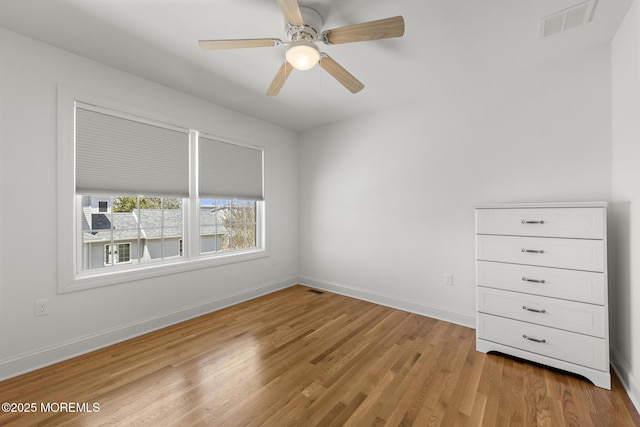 305 W 18th St, Ship Bottom, NJ 08008 - unfurnished bedroom with light wood-style floors, baseboards, and ceiling fan