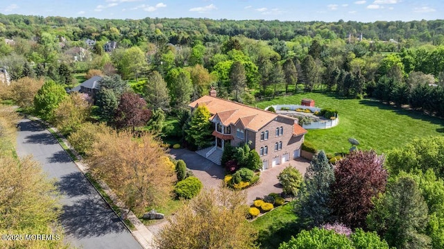 8 Tiberon Dr, Holmdel, NJ 07733 - drone / aerial view with a forest view