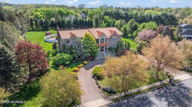 8 Tiberon Dr, Holmdel, NJ 07733 - drone / aerial view with a forest view