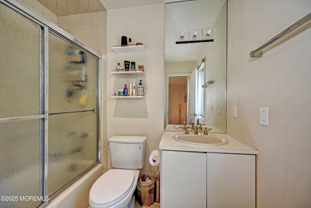15 Evan Dr, Morganville, NJ 07751 - full bathroom featuring vanity, enclosed tub / shower combo, and toilet